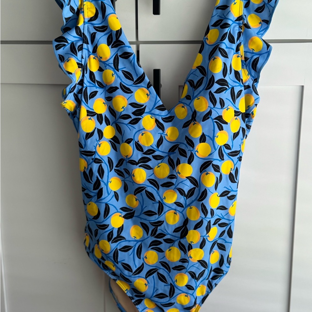 Summersalt Blue Swimsuit with Lemon Design